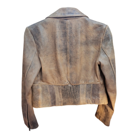GUESS VINTAGE Women's LEATHER JACKET Size S - Picture 4 of 9